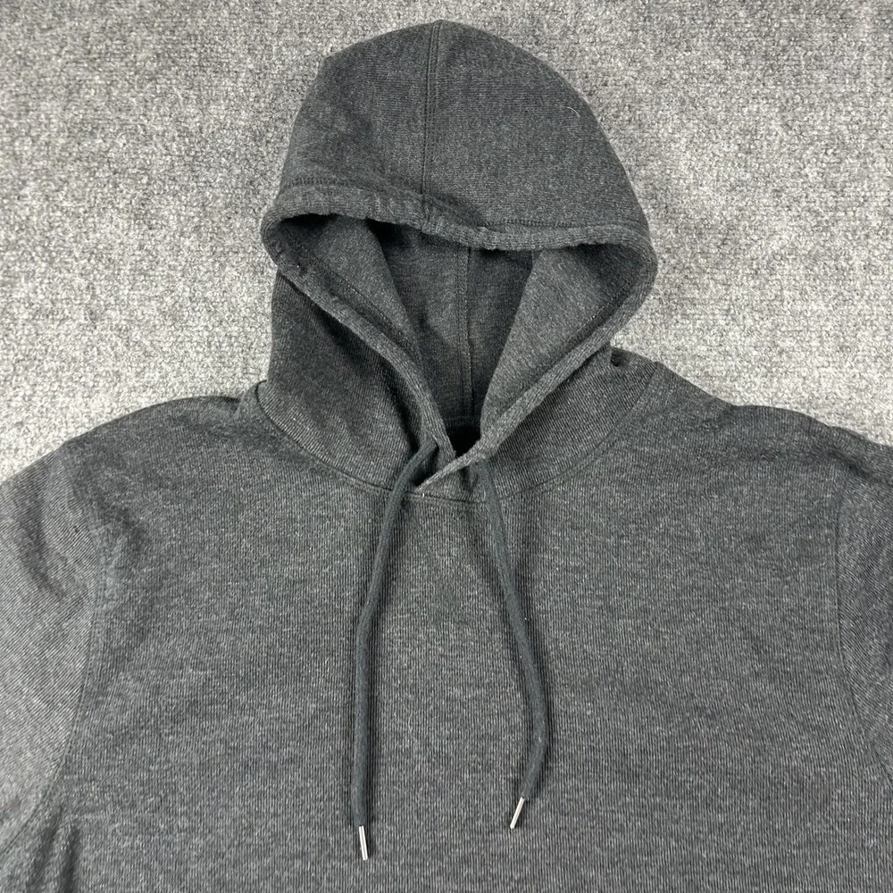 Levi's Hoodie Mens XL Gray Pullover Kangaroo Pocket Curved Hem Solid‎ Basic